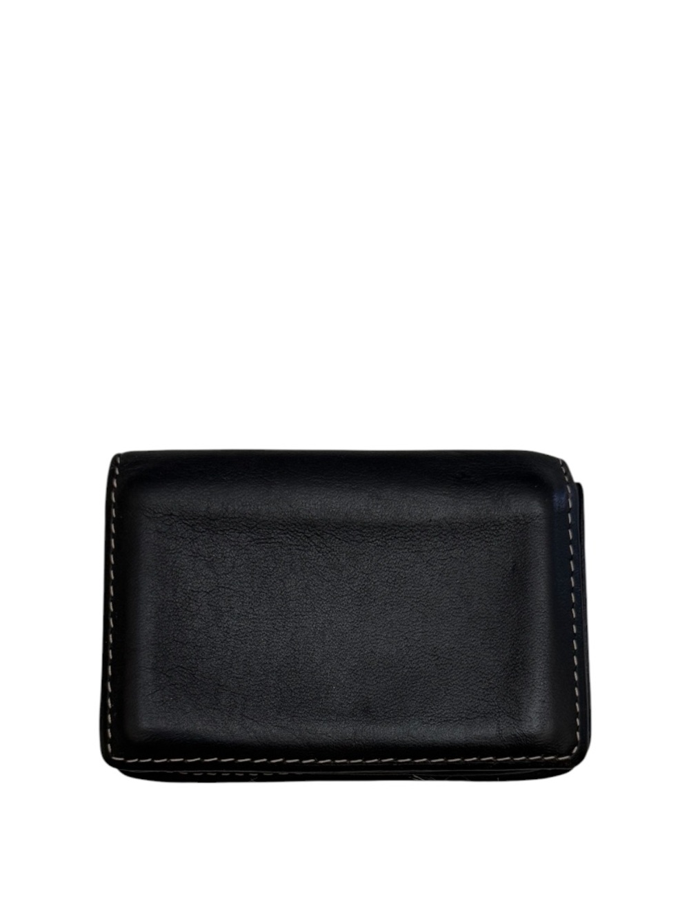 PERRY ELLIS -  BLACK GENUINE LEATHER PORTFOLIO CARDHOLDER WALLET